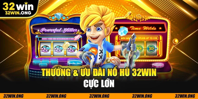 Thưởng & ưu đãi nổ hũ 32WIN cực lớn